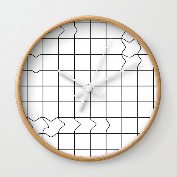 grunge-grid-wall-clock