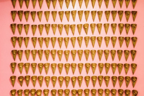 Waffle cone installation wall \\\ Photo by George Etheredge — The New York Times/Redux
