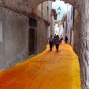 The docks extend into the streets of nearby towns. Image © Christo