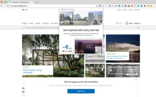ArchDaily Chrome Extension. Image 