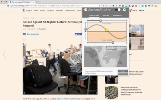 Screen Shader Chrome Extension. Image 