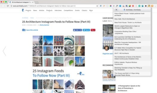 RSS Feed Reader Chrome Extension. Image 