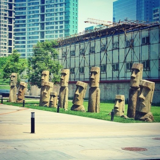 Easter Island's identical twins in Beijing, China © Flickr user jedstr. Licensed under CC BY 2.0