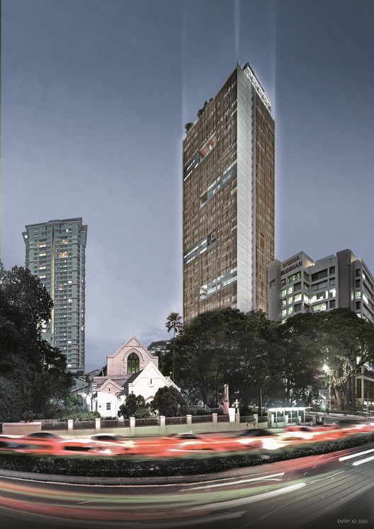 Tall Buildings: Ceylonz Suites, Federal Territory of Kuala Lumpur, Malaysia, designed by Tan'ck Architect for Exsim Development (under construction). Image Courtesy of The Architectural Review 