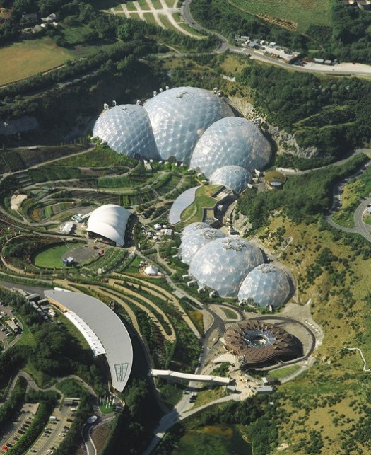 The Eden Project in Cornwall. Image © Sealand Aerial Photography
