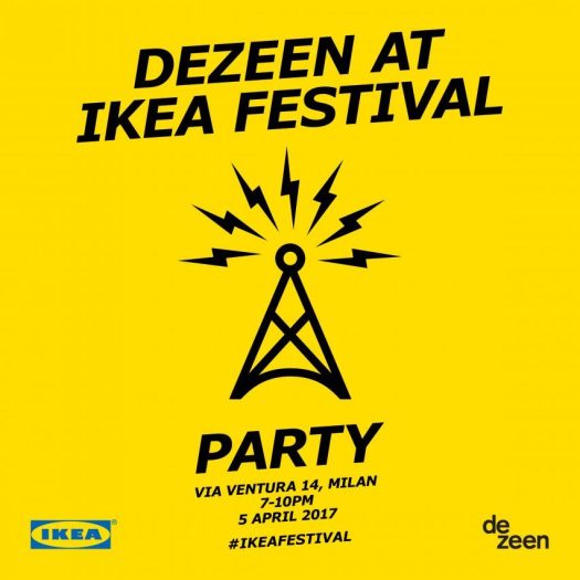 Dezeen at IKEA Festival party invitation
